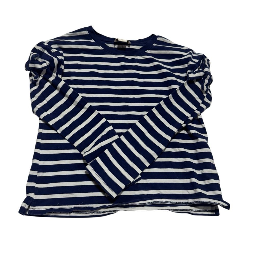 Kate Spade Navy Striped Bow Long Sleeve T-Shirt